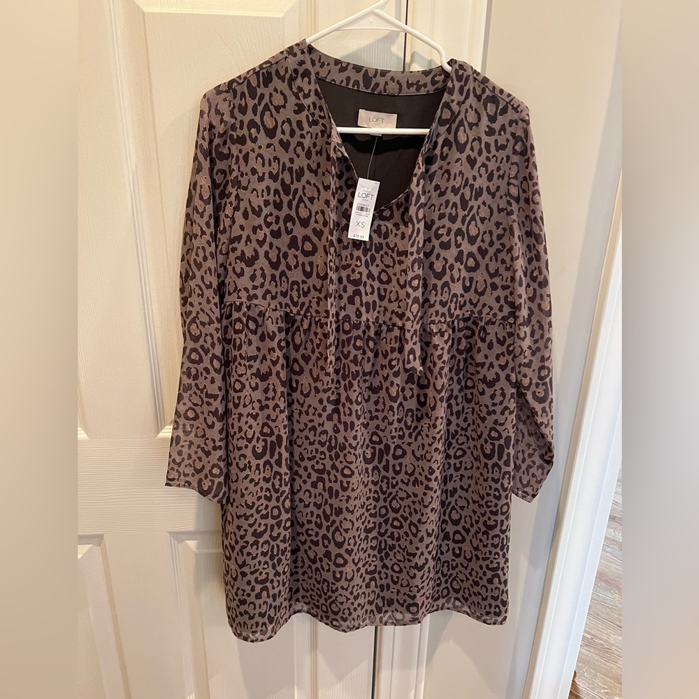 Loft NWT animal print shift dress